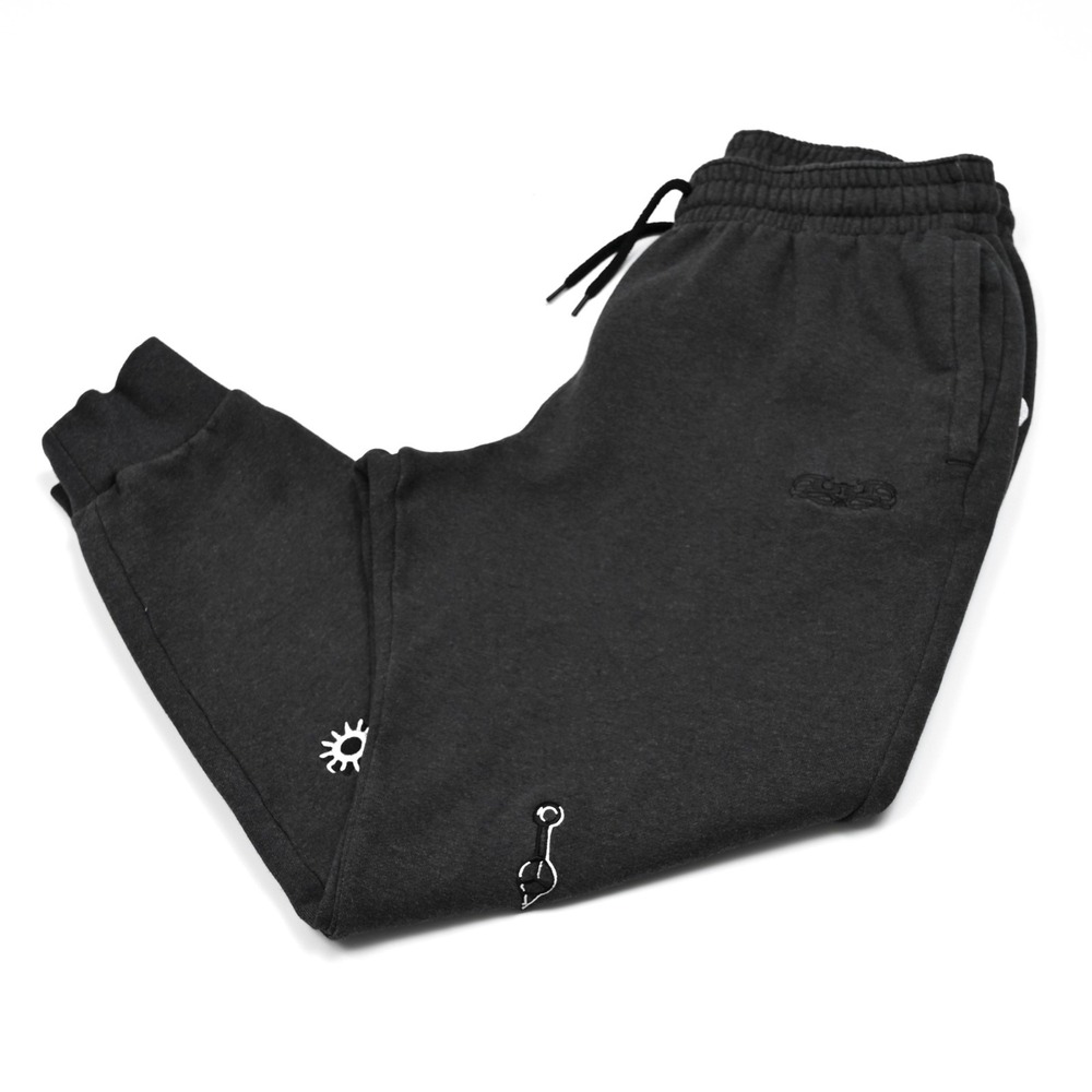 Men's Nike LeBron Fleece Pants Medium Sweatpants Gray Chess Pieces Basketball